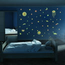 3pcs/set Luminous Star Sky Wall Art Stickers Waterproof Room Decor Decals A