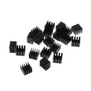20 Pieces Aluminum Radiators  Sinks 14x14x11mm Pre-applied Thermal Tape