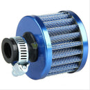 12mm Blue Car Motor Clean Fresh Air Cold Air Intake Filter Turbo Vent Crankcase