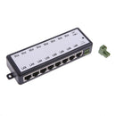 8 Port POE Injector For CCTV Surveillance IP Cameras Power Over Ethernet Adapter