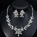 Romantic Fashion Set Jewelry Floral Design Wedding Jewelry Set Bridal Jewel