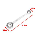 Stainless Steel Double Head Measuring Spoon Scoop Fruit Coffee Scoop For Ki Q1Q7