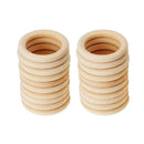 20pcs 45mm Unfinished Natural Wood Teething Rings Circles for DIY Pendant