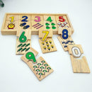 Number Colour Kids Toys Wooden Educational Jigsaws Puzzle Matching G6F6 K7N8