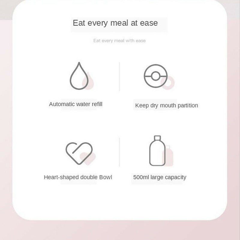 Automatic Pet Feeder Bowl Water Dispenser for Small or Medium Size Dogs Cats