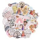 50x Jesus Christians Ctoon Graffiti Stickers Laptop Skatebod Luggage Deca Hn