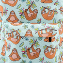 Backpack for Girls Brown Sloth Leaf Water Resistant Print Backpacks Teenage K7R6