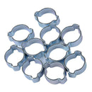 Zinc-Plated Double Ear Hose Clamps, Stainless Steel O Clips Pipe Tube Clamps