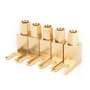 5x Banana to Spade Adapter Plug Speaker Cable Connector 4MM  A lj