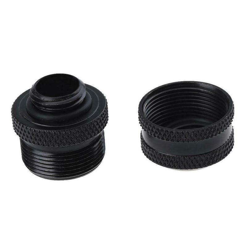 G1/4 Brass Connector for 14mm OD PC Water Cooling System Tubes(Black)