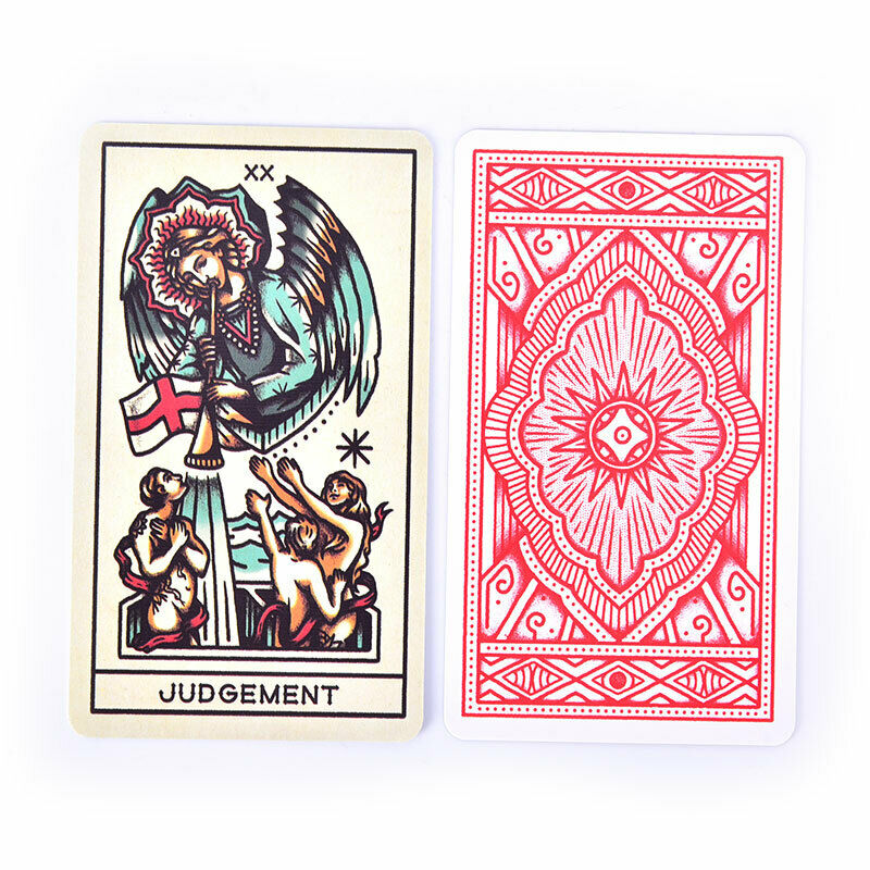 78Pcs Tattoo Tarot Ink & Intuition Deck Oracle Fun Family Party Board GamesB Hn