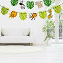 Animal Cartoon Animal Jungle Leaf Theme Bunting Birthday Banner Party Decor FT