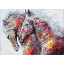 5D DIY Full Drill Diamond Painting Colorful Horse Cross Stitch Embroidery