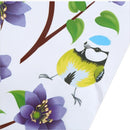 Beautiful Purple Flowers Flying Birds Wall Stickers, Living Room Bedroom Re