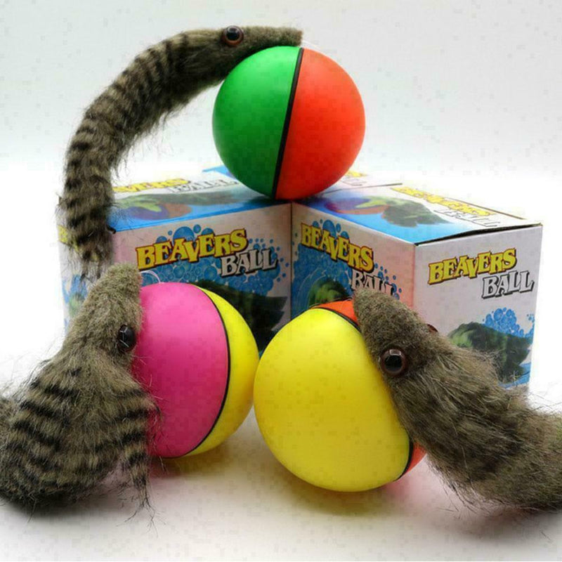 Pet Cat Toys Interactive Teaser Chase Moving Weasel Operated Battery Roll B Z4K9