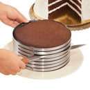 1Pcs Adjustable Round Stainless Steel Mousse Cake Ring Mold Layer Slicer Cutter