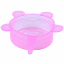 6pcs Silicone Stretch Lids Fresh Food Wraps Bowl Cup Pot Cover Seal Reusabl N3H8