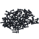 100 x Black M3*10mm plastic Phillips screw flat head