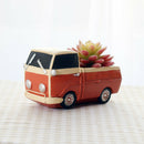 Retro Truck Cars Small Potted Plant Desktop Truck Cars Ceramics Flower Pots I6J2