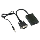 VGA to HDMI 1080P Converter HD Audio AV HDTV Audio Cable HDMI Adapter