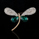 Women Dragonfly Shape Rhinestone Brooch Pin Breastpin Jewelry Accessory Gift