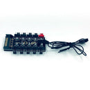 4Pin Cooling Fans Hub Splitter Cable 12V PWM LED Sata Power Suppply Adaptern Hn