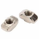 50PCS M5 Hammer Nut Aluminum Connector T Fastener Sliding Nut Nickel Plated