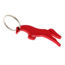Aluminum Horse Simple Bottle Opener Key Ring Keychain Bag Pendent Red