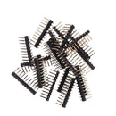 10x L Shape 11 Pin Single Row Pin Male Header Connector Strip 2.54mm Black