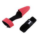Fishing Rod Belt Tip Cover Rod Sleeve Pole Glove Protector + Rod Tie Strap Red