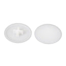 6mm Phillips 17mm Head Dia Screw Plastic Cap Cover White 100PCS H1V2