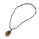 Labradorite Stone Pendant Necklace with Hanging String for Woman Xmas Gift