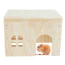 Hamster Hideout House, Gerbil Villa Wooden Living Hut Cabin Play Toys