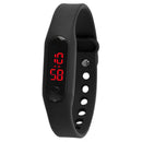 Fashion LED Womens Mens Date Sports Bracelet Watch Rubber Digital Wrist Wat D4A9