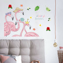Pink Flamingo Wall Decals Vinyl Peel Stick Removable Wall Stickers DIY Decor