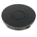2 in 1 Type-C to Micro USB/HDMI/VGA HUB Dock +5W Wireless Charger Black