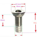Boat Thru Hull Fitting/Drain 1-1/2inch Hose Barb Marine 316 Stainless Steel
