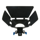 Swing-Away Matte Box Sunshade DSLR Video Rig with 15mm Rod Rig for Rail Rod