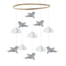 Baby Crib Mobile Birds & Clouds Felt Nursery Ceiling Decoration for Girls & R5Y8