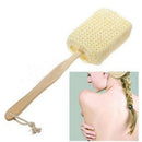 1x Wooden Handle Skin Back Scrubber Spa Body Sponge Shower Bath Sisal Brush VTU