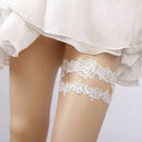Wedding Garters Rhinestone Lace white Embroidery Floral Sexy Garters 2 pcs  E1Y4