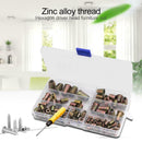 100pcs Zinc Alloy Thread for Wood Insert Nut Flanged Hex Drive Head Nuts