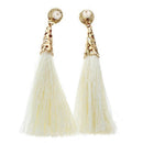 Fashion Tassel Dangle Earrings Drop Earrings For Women Beige
