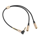 3.5mm 1 Male to 2 Female Y Splitter Stereo Extension Audio Cable New(Black)