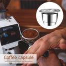 Reusable Stainless Steel Refillable Coffee Capsule+Tamper for Nespresso (B) A