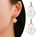 Lady Pearls Ball Dangle Ear Stud Casual Elegant Women Drop Earrings Jewelry