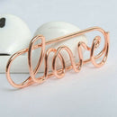 Love Paper Clips Metal Card File Note Clips for Office School Wedding Decor P8R4