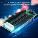 80Pin to 68Pin to 50Pin SCSI SCA IDE Hard Disk Adapter Converter Card Board Tool