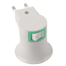 E27 LED Light Male socket to EU Type Plug Adapter Converter W/ ON OFF Button  Z