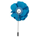 Boutonniere Stick Lapel Tie Pin Brooch &Sky Blue Flower Men Accessories Gift
